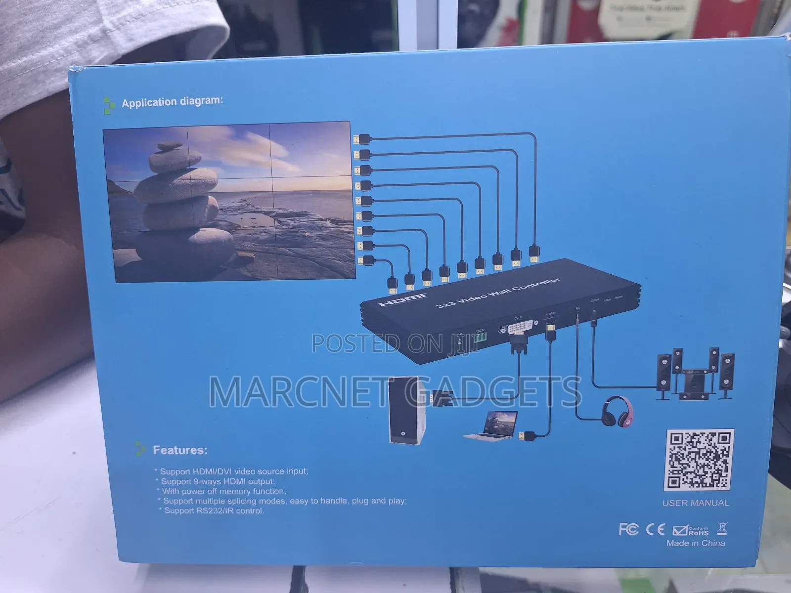 3×3 Hdmi Video Wall Controller 9 Screens Video Generator