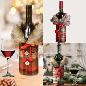 Luxury Wine Bottle Cover - Premium Faux Fur Plaid Gift Bag Nairobi
