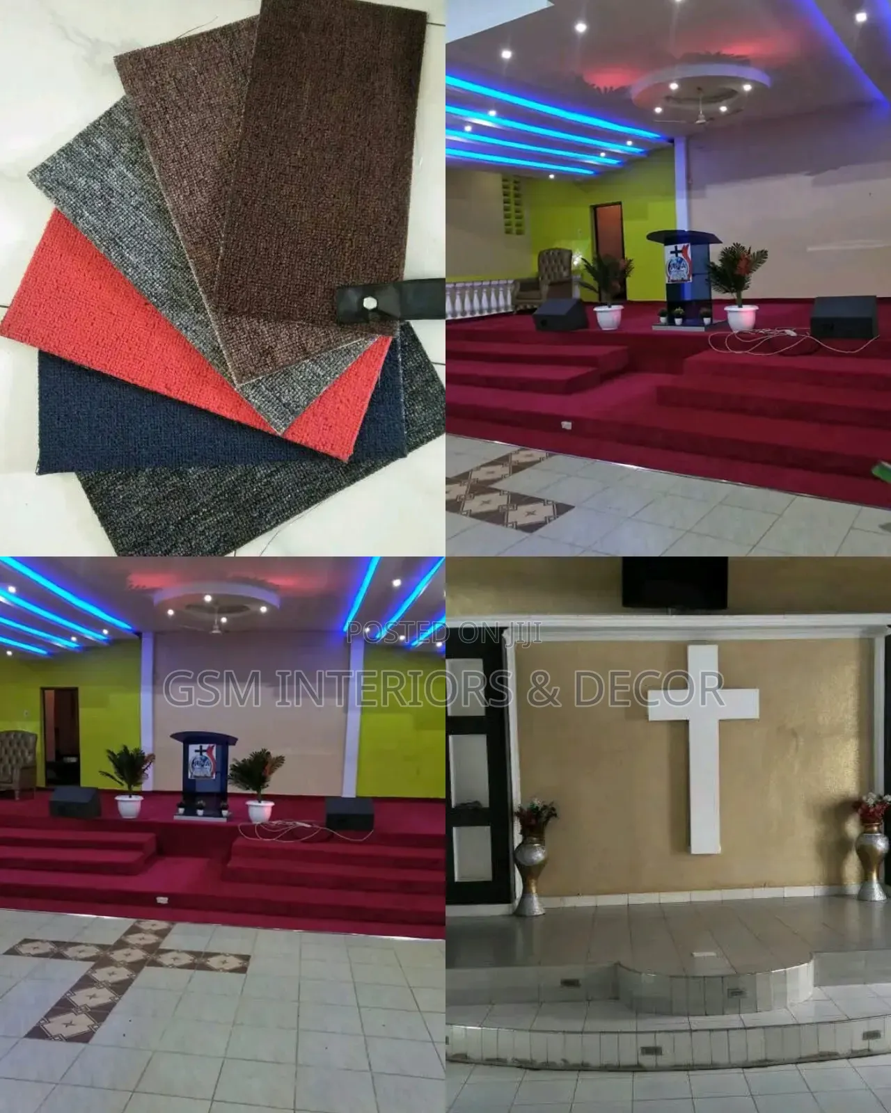 Pure Wooven Wall to Wall Carpets in Dark Maroon