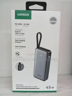 This Is the Ugreen Nexode 45w 20,000mah Power Bank With a Usb-C Cable