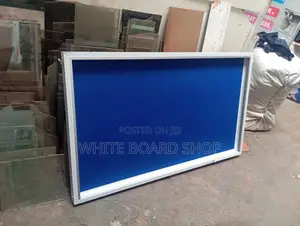 Wall Mounted Sliding Glass Notice Board 120cm X 60cm (4ft X 2ft)