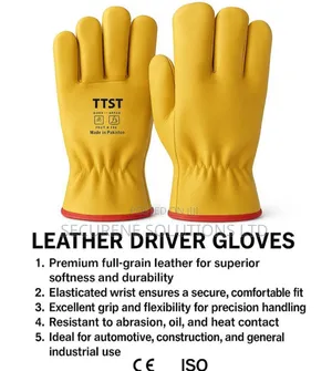 Ttst Branded Leather Driver Gloves