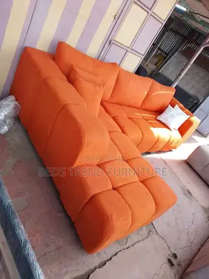 Contemporary 6 Seater Bubble L Sofa