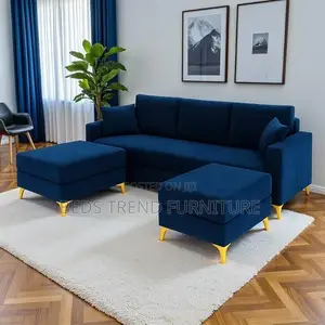 3 Modernized Sofa With 2 Puffs