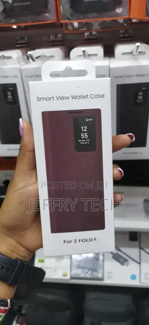 Usich Samsung Galaxy Z Fold 4 Smart Clear View Case Maroon
