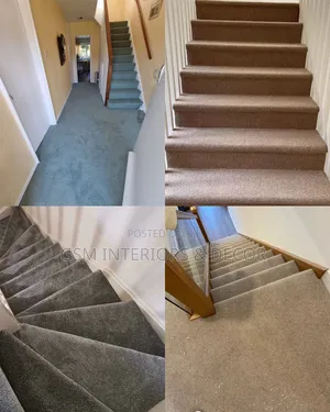 Unpatterned Wall to Wall Carpets for Staircase Acesnd