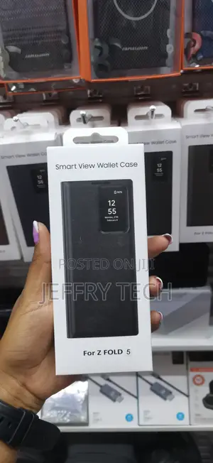 Sgylgl Samsung Galaxy Z Fold 5 Clear View Mirror Flip Cover Pu Leather