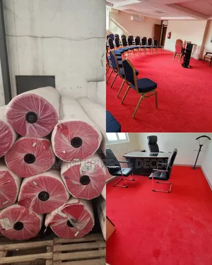 Wall to Wall Red Carpets Pre and Post Installation