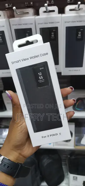 Muiko Samsung Galaxy Z Fold 5 Clear View Mirror Flip Cover Leather