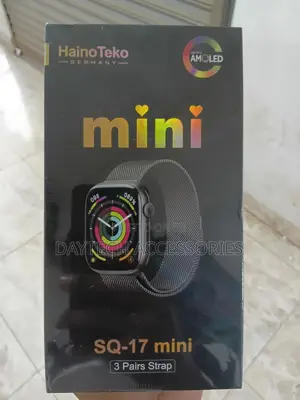 Haino Teko Sq17 Mini Smart Watch With Amoled Display 3 Pair Straps