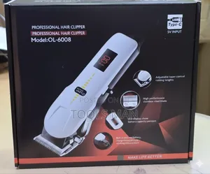 Professional Hair Clipper Ol-6008. Cordless Usb-C. Shaver Display