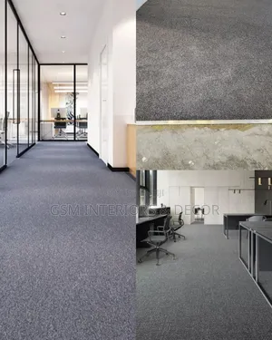 Ashy Grey Wall to Wall Carpets Gray-Grained