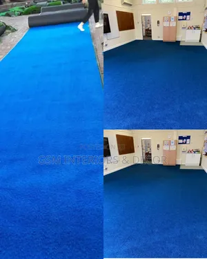 Royal Blue Wall to Wall Carpets in Ocean Crowns