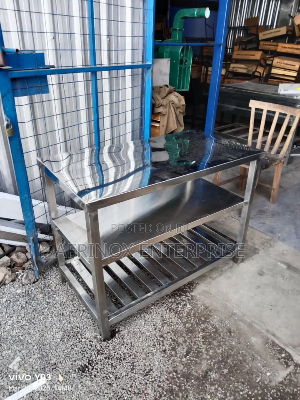 Stainless Steel Working Table Two Under Shelves
