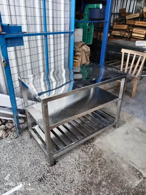 Stainless Steel Working Table Two Under Shelves