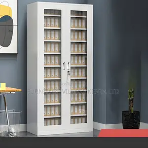Office Cabinet; 2 Door Transparent Office Filling Cabinet