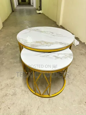 Modern Luxury 2in1 Pure Marble Nesting Tables.