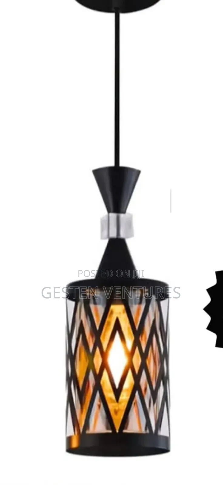 Black Metal Hanging Pendant Light