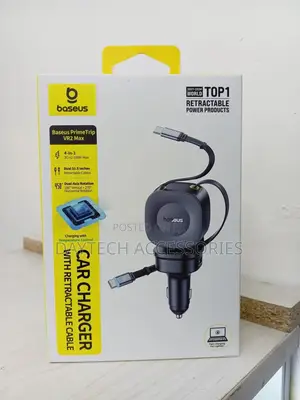 Baseus Primetrip Vr2 Max 100w 2-Port Usb Pd Car Charger With Cables.