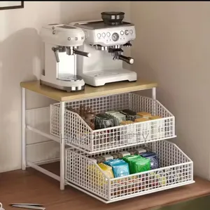 1 Space Saving Kitchen Countertop Storage Rack With Draw