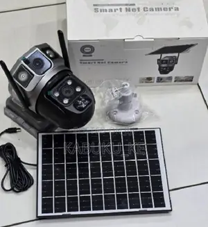 Wifi Wireless Solar Powered Security Camera With Dual Lens