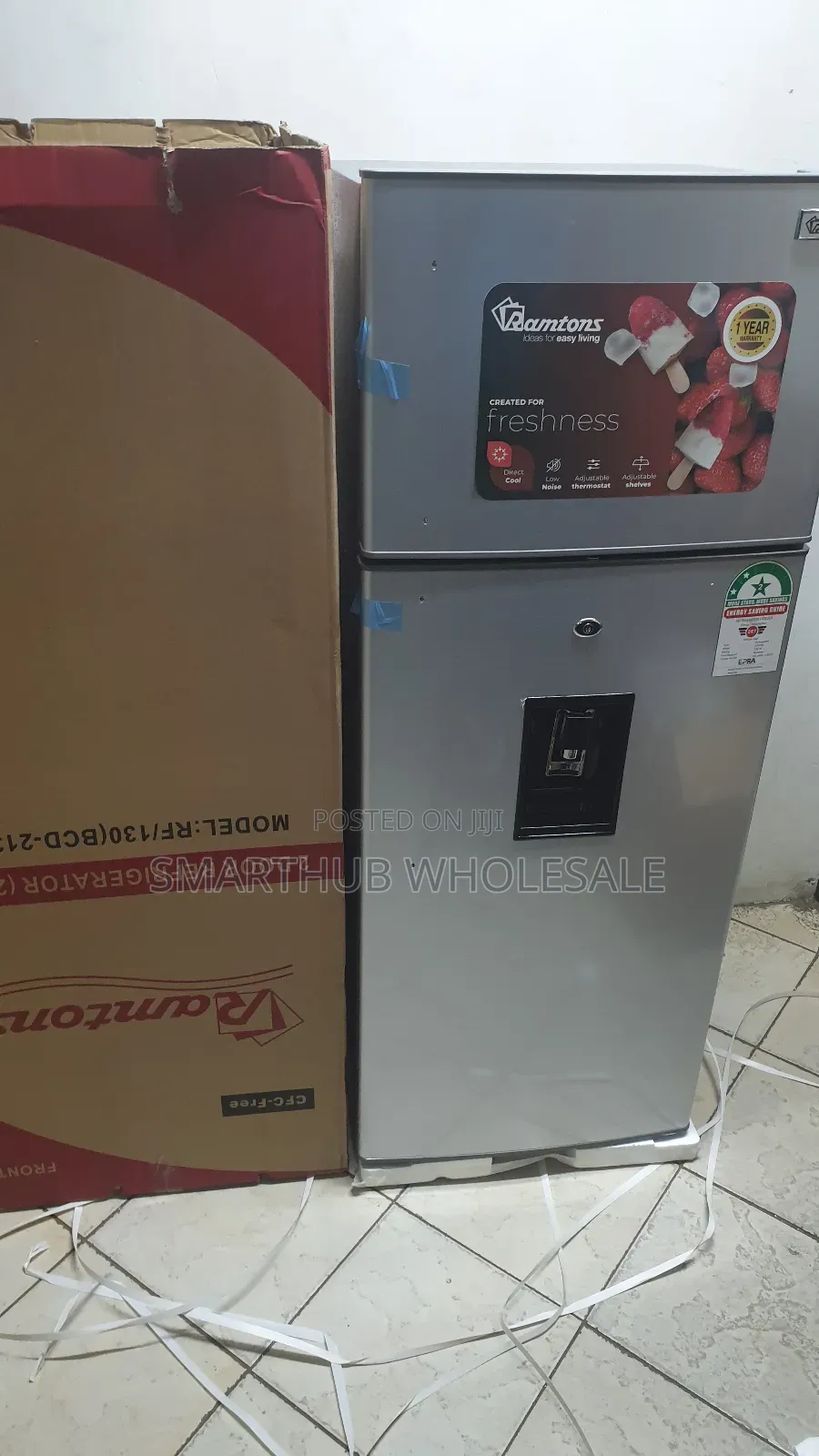 Ramtons 213l Double Door Refrigerator With Dispenser
