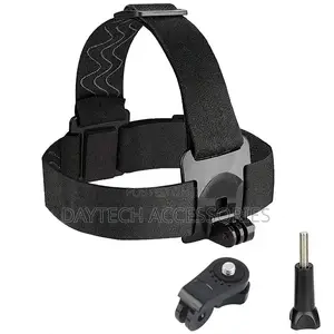 Universal Phone Holder Abs Head Strap Mount - Black