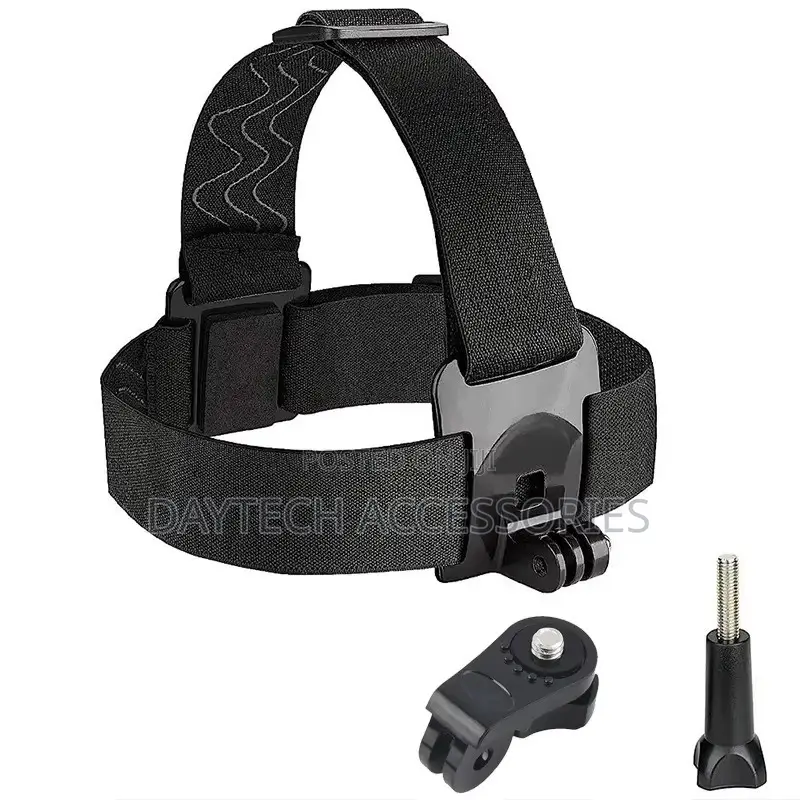 Universal Phone Holder Abs Head Strap Mount - Black