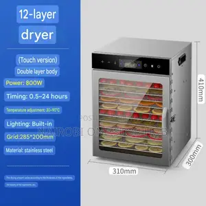 12 Layer Food Dehydrator 800 Watts