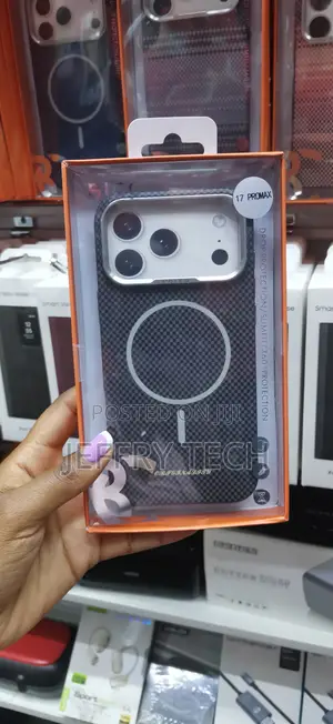 Skomble Carbon Fibre Magsafe Case for iPhone 17 Pro Max -Black