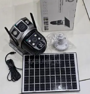 Wifi Dual Lens V380pro 2k Hd Solar Panel-powered Home Security Camera