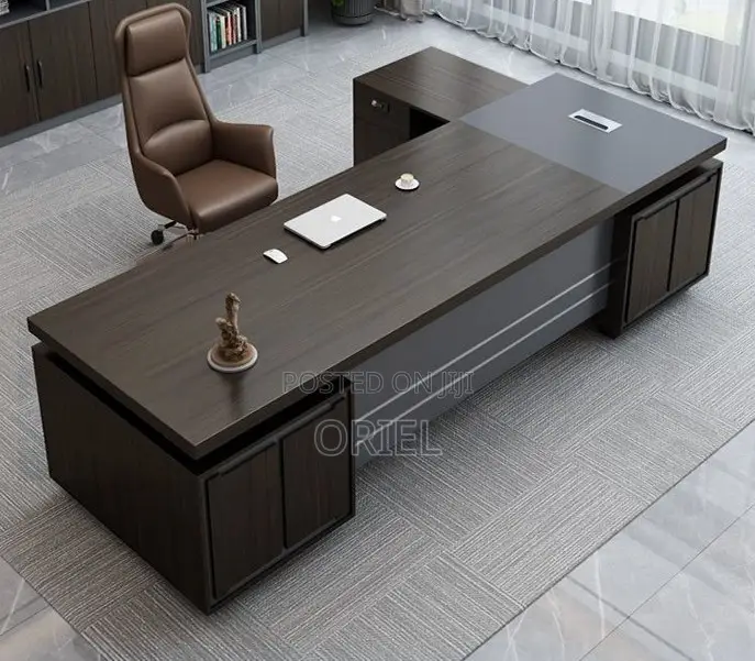 Modern Office Desk : L Shaped Modern Boss Office Executive Desk