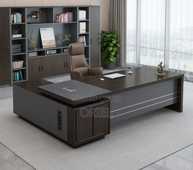 Modern Office Desk : L Shaped Modern Boss Office Executive Desk