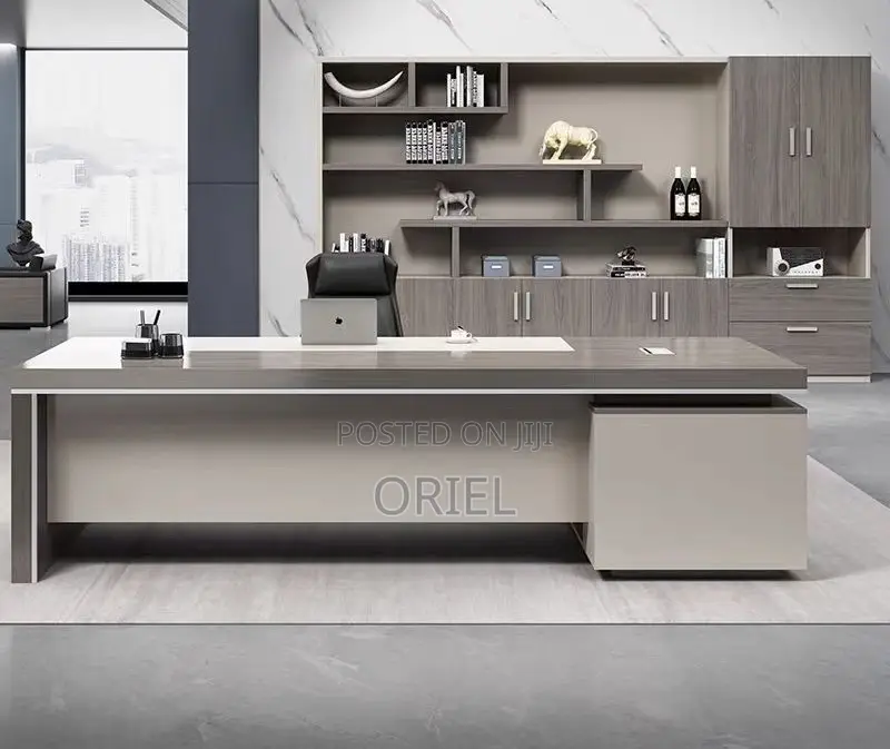 Modern Office Desk : L Shaped Modern Boss Office Executive Desk
