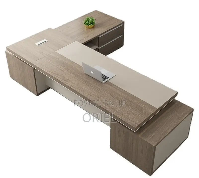 Modern Office Desk : L Shaped Modern Boss Office Executive Desk