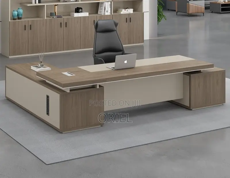 Modern Office Desk : L Shaped Modern Boss Office Executive Desk