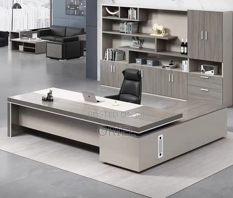 Modern Office Desk : L Shaped Modern Boss Office Executive Desk