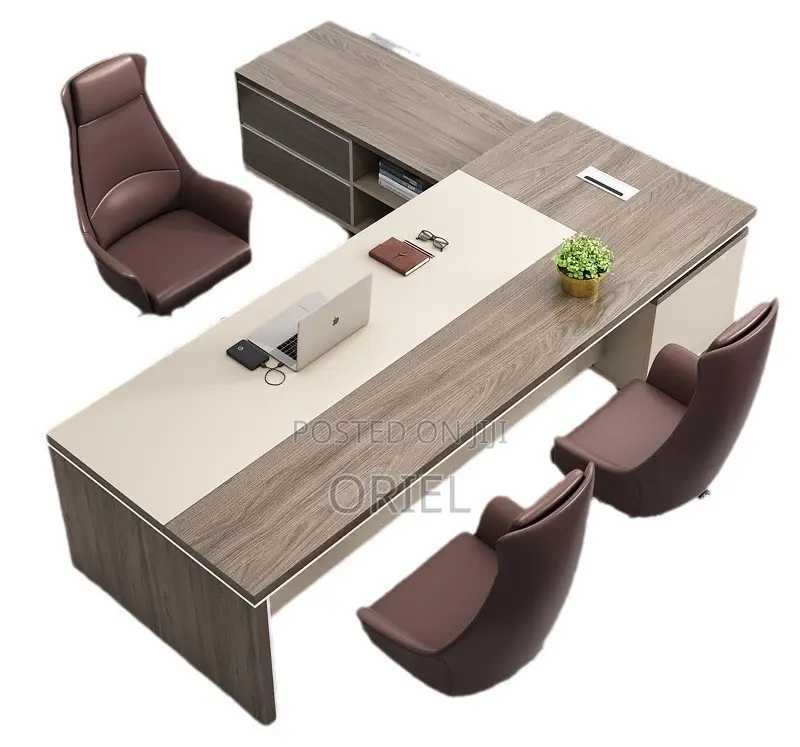 Modern Office Desk : L Shaped Modern Boss Office Executive Desk