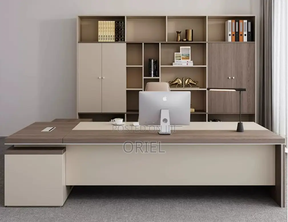Modern Office Desk : L Shaped Modern Boss Office Executive Desk