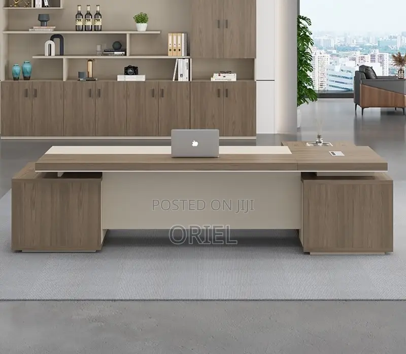 Modern Office Desk : L Shaped Modern Boss Office Executive Desk