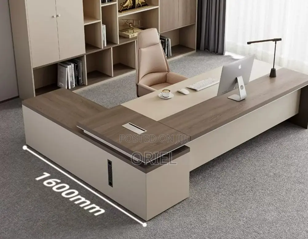 Modern Office Desk : L Shaped Modern Boss Office Executive Desk