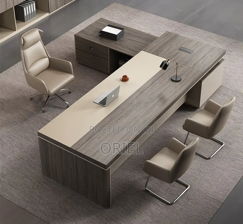 Modern Office Desk : L Shaped Modern Boss Office Executive Desk