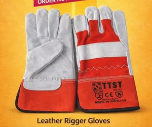 Heavy-duty Construction Rigger Leather Work Gloves