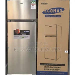 Ecomax 230l Double Door Refrigerator – Dark Silver Elegance