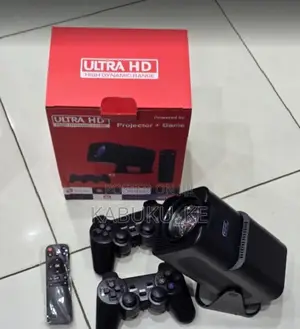Hy320 Game Projector With Wireless Gaming Controller Uk Plug - Black