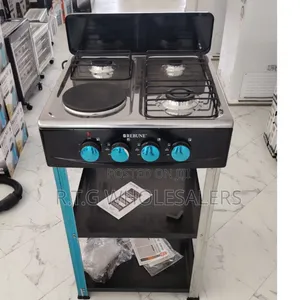 Rebune Hybrid 3 Gas 1 Electric Stove With Shelves