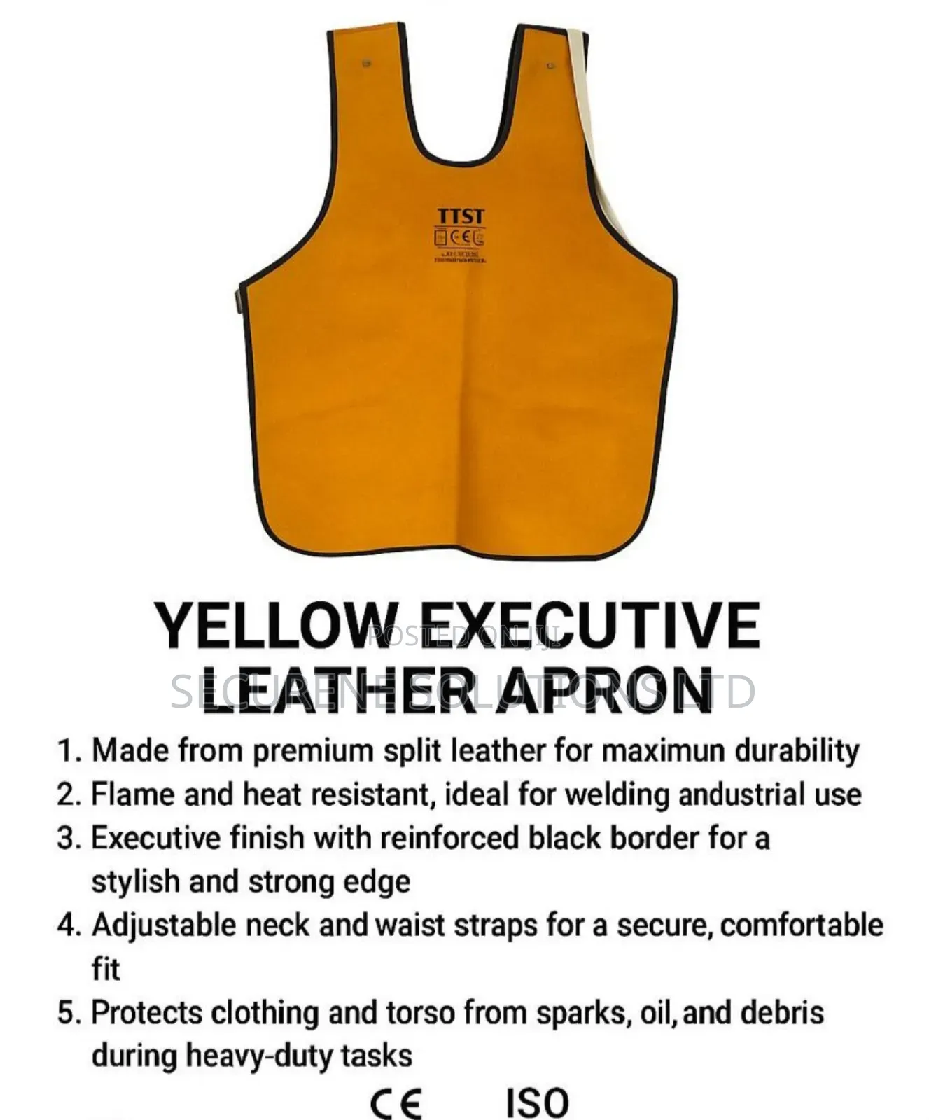 Yellow Executive Leather Apron