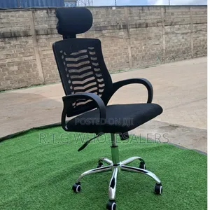 Secretarial Mesh Office Chair With Comfortable Headrest