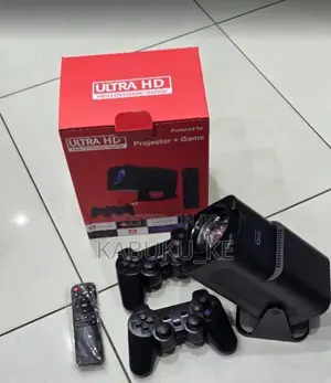 Wifi Hy320 Game Projector With Gaming Controller Uk Plug - Black