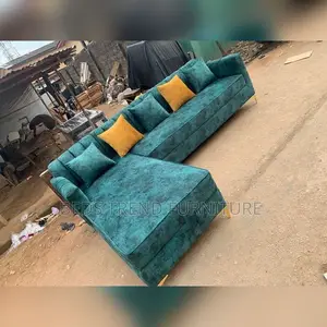 Beautiful Green 6 Seater L Sofa